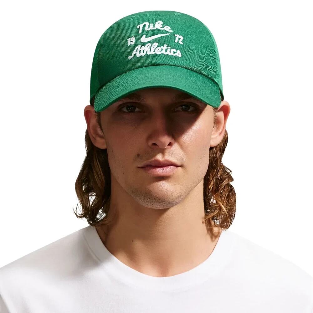 Nike Athletics Club Unstructured Cap Green White Size L/XL IR0731 365 NWT